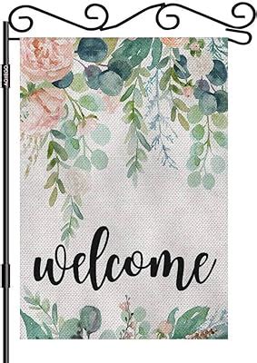 Amazon CROWNED BEAUTY Spring Floral Welcome Garden Flag 1218