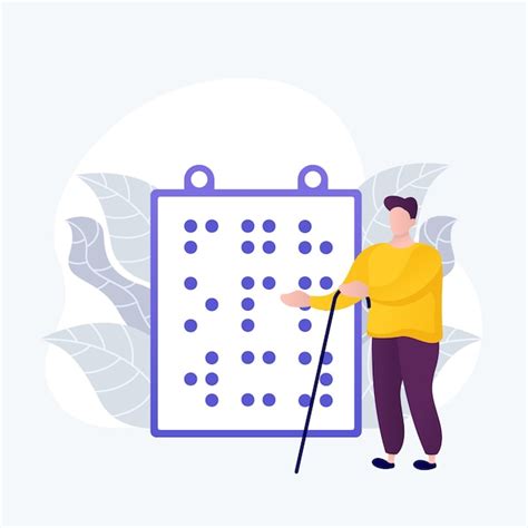 Plantilla de diseño de ilustración del día mundial del braille Vector