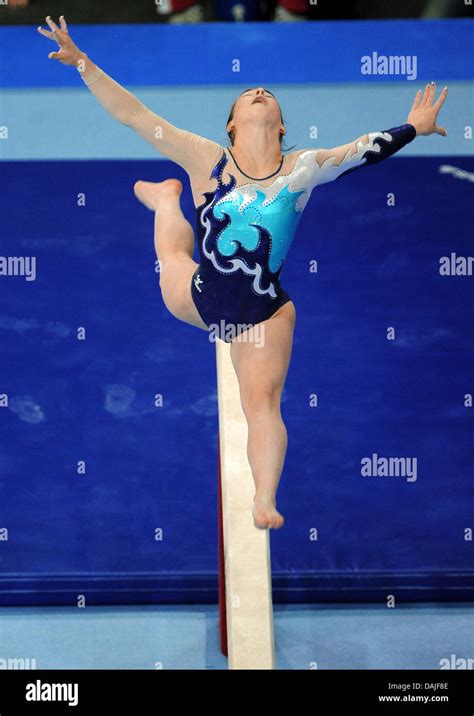 Italian Gymnast Carlotta Ferlito Competes In The Womens Balance Beam