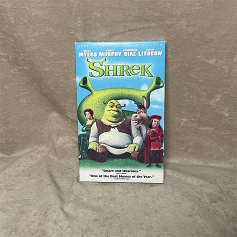 Vintage 2001 Big Box Shrek Special Edition Videocassette VHS Movie Etsy