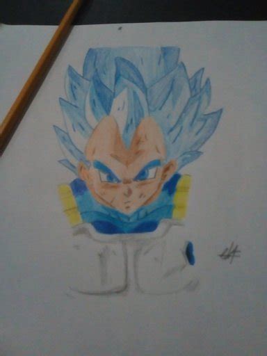 Hola A Todos Hoy Les Traigo Este Dibujo De Vegeta Ssj Azul De Poder