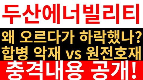 두산에너빌리티 주가전망 🚨긴급속보🚨 체코 30조 수주 잭팟 고생끝 행복시작 두산밥캣 그룹개편 대응 뉴스케일파워 두산