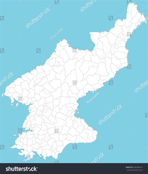 Large And Detailed Map Of North Korea With All Royalty Free Stock