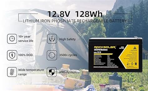 Rocksolar Batterie Lifepo Au Lithium D Charge Profonde V Ah