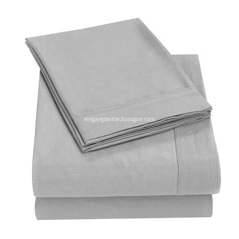 100 Polyester Microfiber Solid Sheet Set With Pipping From China