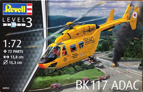 Revell 04953 Bk 117 ADAC Modellbausatz im Maßstab 1 72 in OVP HO