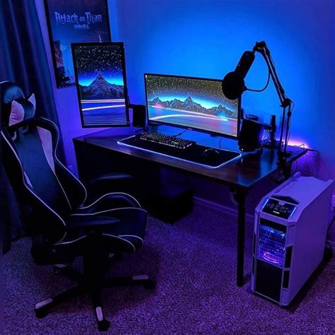 Gaming Setup Idea #1 Perfect Lights | Game room design, Video game ...