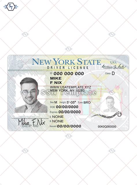 New York Driver License Psd Template Buy Psd Template