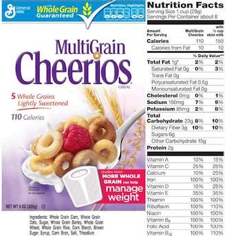 A Nutrition Facts Label From a Fortified Cereal States