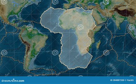 African Plate - Boundaries. Physical Map Stock Illustration ...