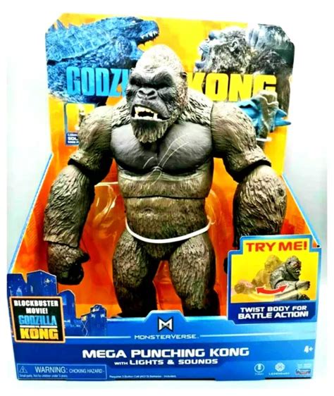 Monsterverse Godzilla Vs Kong Mega Punching Kong Suoni E Luci Nuovo