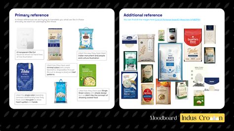 indus crown rice packaging moodboard  guideline  images behance