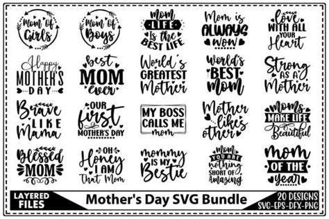 Mothers Day Svg Bundle Graphic By Tshirt Bundle · Creative Fabrica