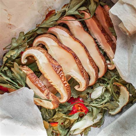 Matsutake Mushrooms Baked In Parchment