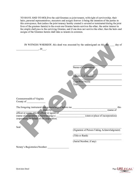 Fairfax Virginia Quitclaim Deed From Corporation To Husband And Wife Us Legal Forms