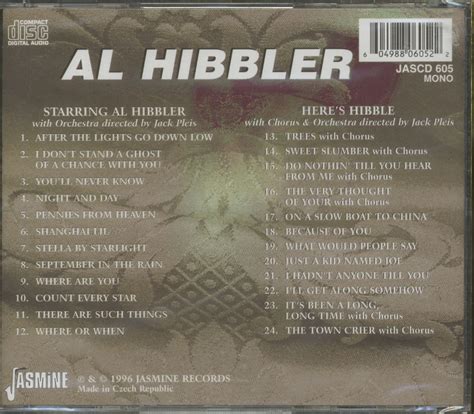 Al Hibbler CD: Starring - Here's Hibbler (CD) - Bear Family Records