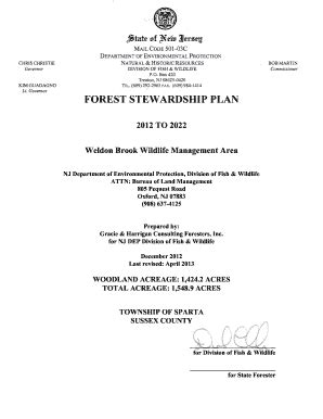 Fillable Online Weldon Brook Wma Forest Stewardship Plan Australia C