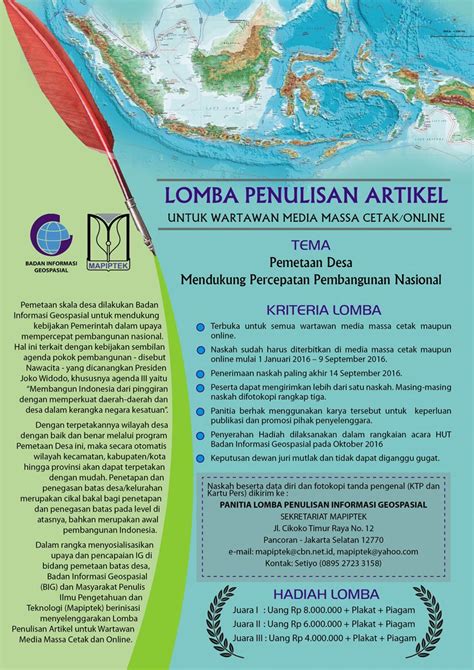 BIG Gelar Lomba Penulisan Peta Desa Technology Indonesia