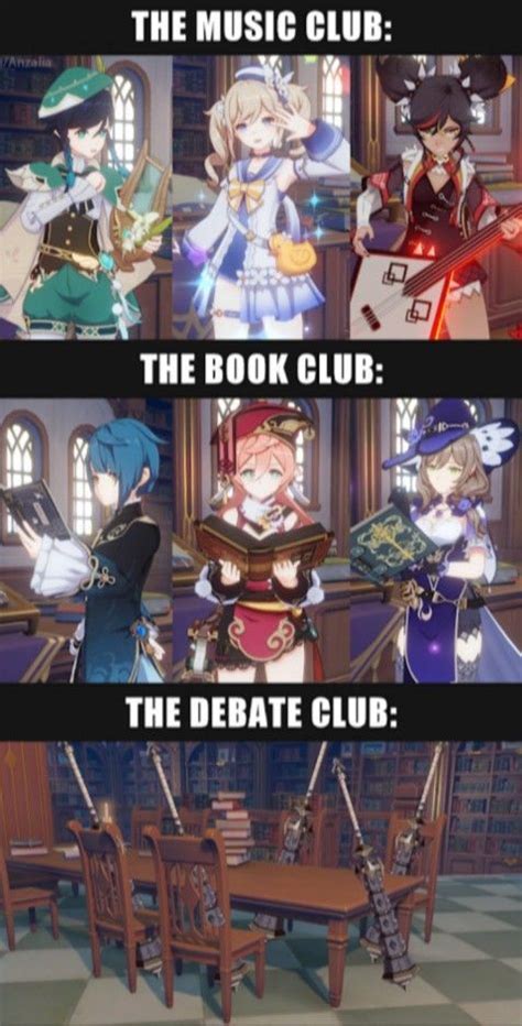 Debate Club The Book Club Albedo Video Game Kawaii Funny Pictures