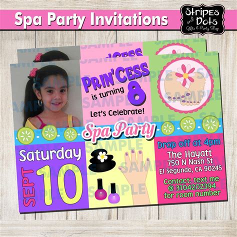 Spa Party Invitation-spa Invitations-girls Invitations-fashion - Etsy