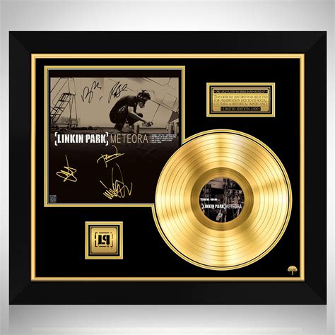 Linkin Park Meteora Gold Lp Limited Signature Edition Custom Frame