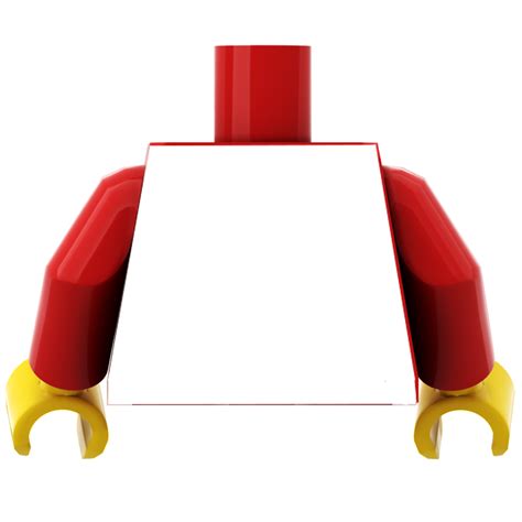 Personnalized Red Minifigure Torso Custom Lego Parts Super Briques