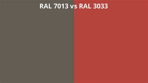 Ral 7013 Vs 3033 Ral Colour Chart Uk