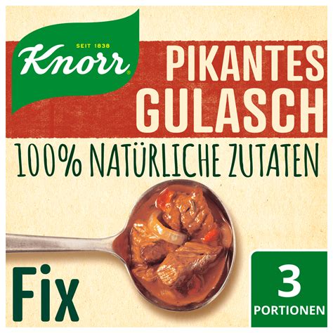 Knorr Fix Pikantes Gulasch G Bei Rewe Online Bestellen