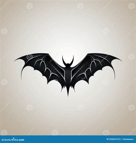 Gothic Dark Intensity: Isolated Bat Symbol Tattoo Design Stock ...