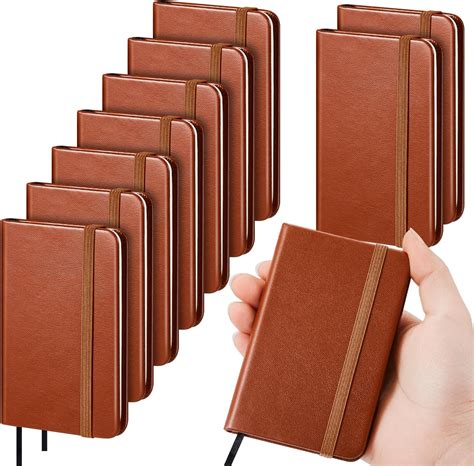 Amazon Qeeenar Pcs Hardcover Leather Pocket Notebook X