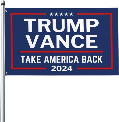 Amazon.com : Trump-Vance 2024 Flag 3x5 Blue, Donald Trump 2024