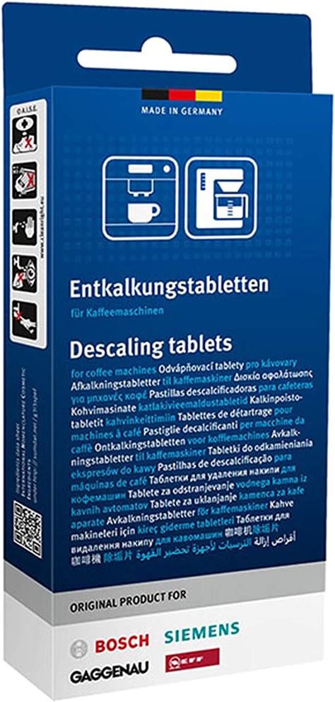 Bosch 3-Piece Descaling Tablets for All Vero Series Coffee Machines ...