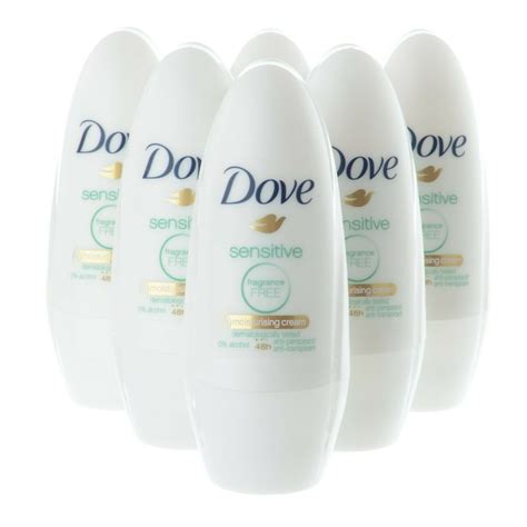 Dove Sensitive Skin Roll-On Antiperspirant Deodorant (Pack of 6 ...