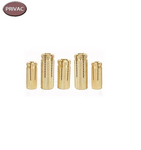 Single Grooved Brass Drop In Anchors For Building Construction