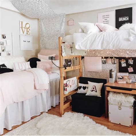 White And Pink College Dorm Room Ideas Google Search In 2020 Dorm