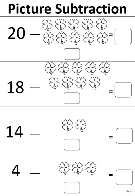 Picture Subtraction Counting Back Up To Twenty Set Australian