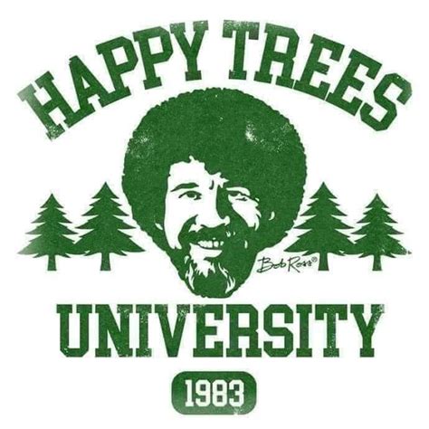 Bob Ross HAPPY TREES Png Download - Etsy Canada