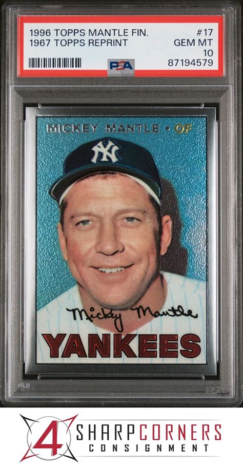 Topps Mickey Mantle Finest Topps Reprint Psa B