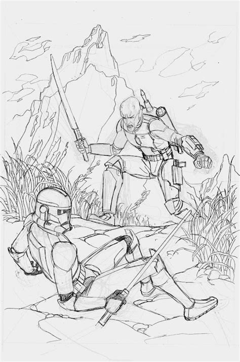 Clone Trooper Coloring Pages Star Wars Clone Trooper Drawing At