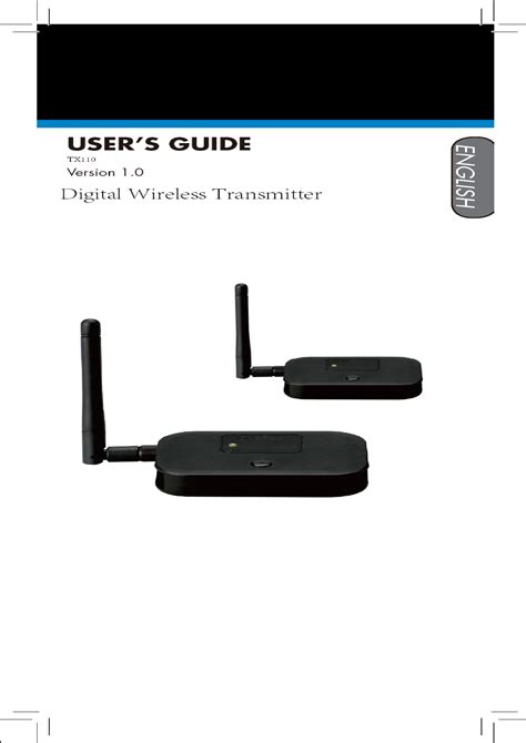 Rdi Technology Tx Digital Wireless Transmitter User Manual