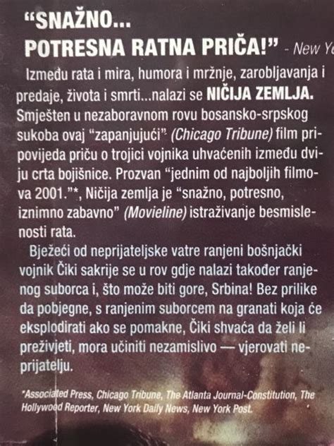 Dvd Ni Ija Zemlja No Man S Land Bonus Film O Filmu