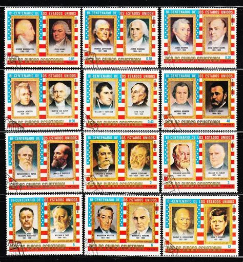 AMERICAN PRESIDENTS 12 Stamps United States History 1975 - Etsy