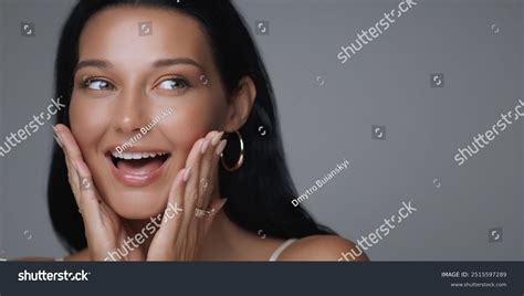 Joyful Woman Glowing Skin Nude Makeup Stock Photo Shutterstock