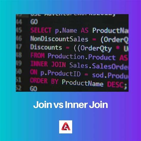 Join Vs Inner Join Diferença E Comparação