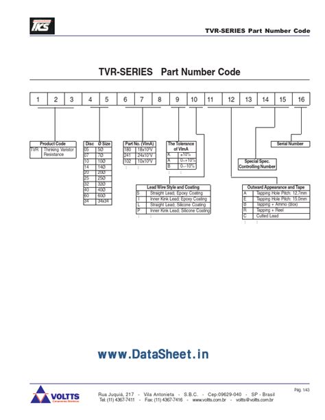 TVR14431 Varistor Datasheet Distributor Stock And Price