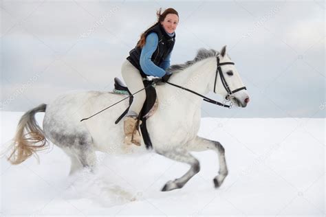 Winter horse riding_ — Stock Photo © Edoma #4465997