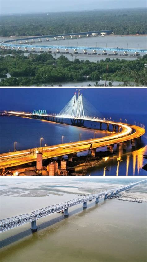 Top Longest Bridges In India Over Water