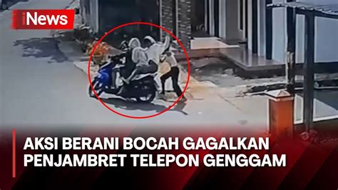 Aksi Berani Bocah Gagalkan Penjambret Telepon Genggam Di Palembang