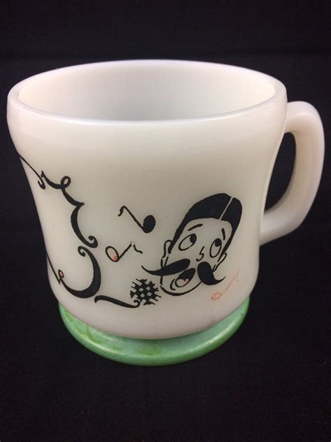 Hazel Atlas Gay S Milk Glass Mug Victorian Syle Barber Shop Etsy