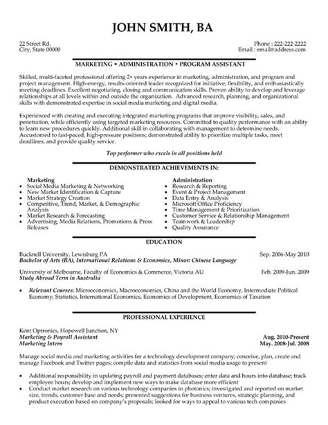 Top Marketing Resume Templates And Samples